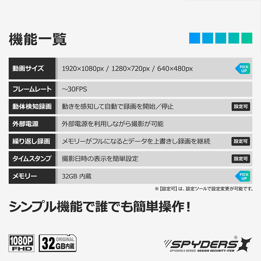 A-411 スパイカメラ 小型カメラ 隠しカメラ USB型カメラ USBメモリ型カメラ USBメモリー型カメラ オンスクエア スパイダーズX
