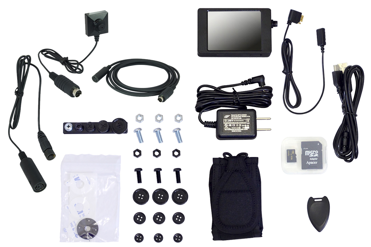 PMC-3L+PMC-7セット | ネジ・ボタン型延長ケーブル対応偽装小型カメラ