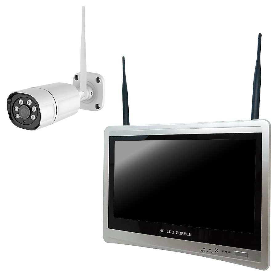 SEC-W-GL1CH | ワイヤレス500万画素カメラ1台+LCD12.5インチ録画