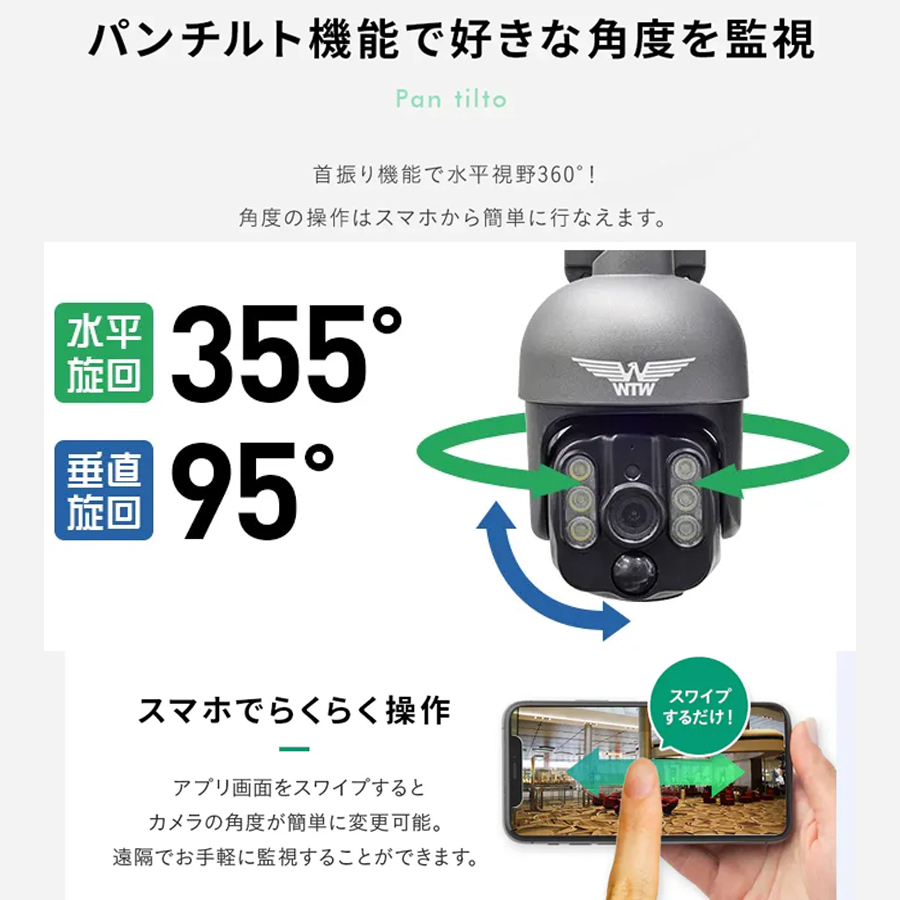 WTW-WSP21-BM(みてるちゃんWSPブルームーン) | 300万画素低照度撮影