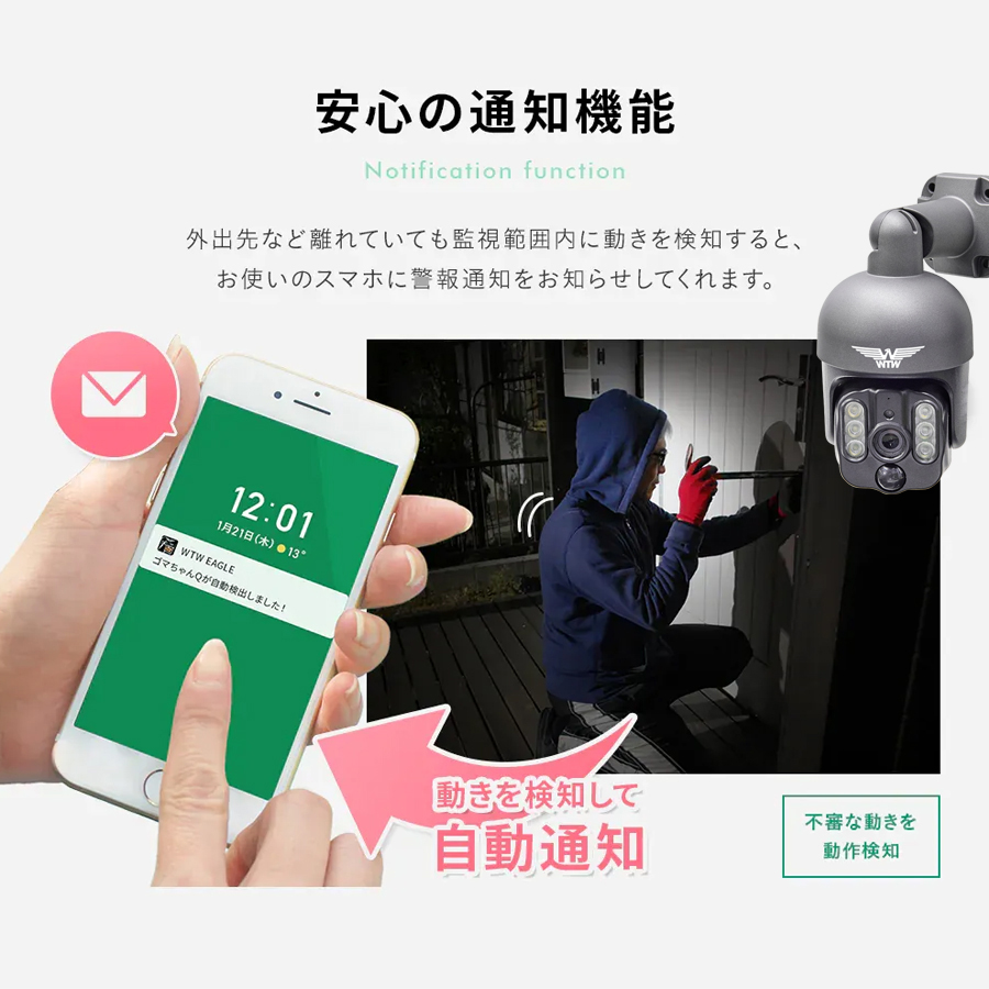 WTW-WSP21-BM(みてるちゃんWSPブルームーン) | 300万画素低照度撮影